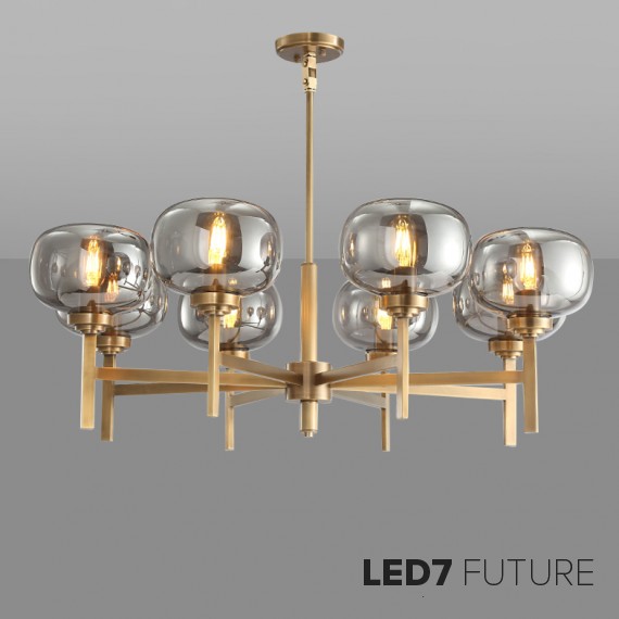 Loft Industry Modern - Glass RetroFuture Chandelier